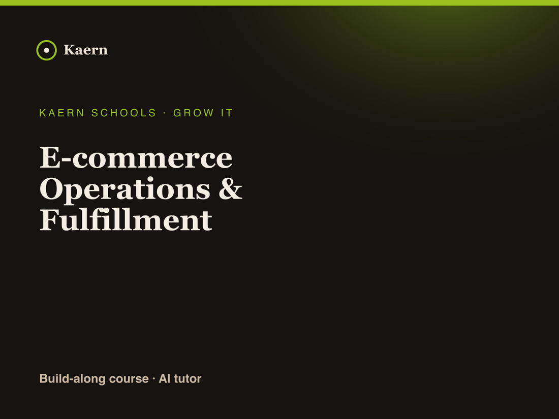 E-commerce Operations & Fulfillment