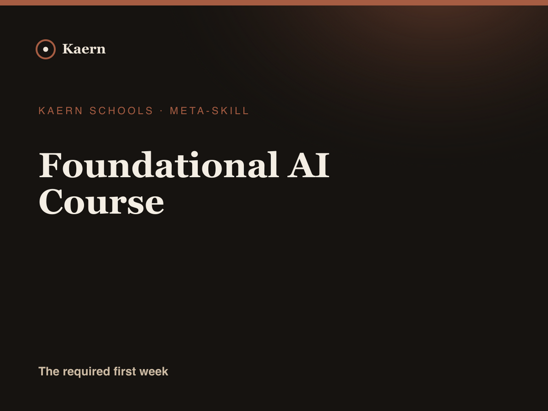 Foundational AI Course