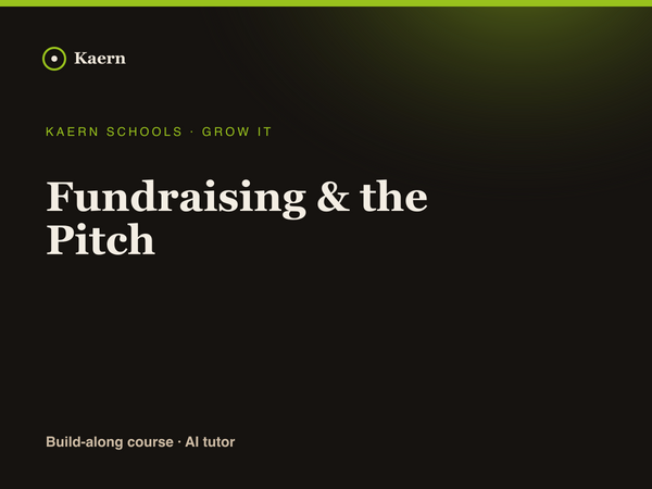Fundraising & the Pitch