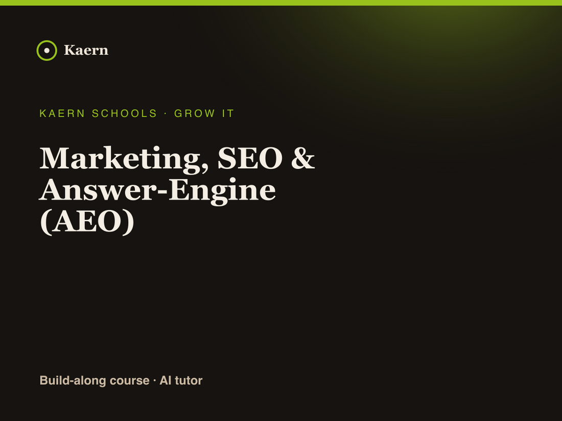 Marketing, SEO & Answer-Engine (AEO)