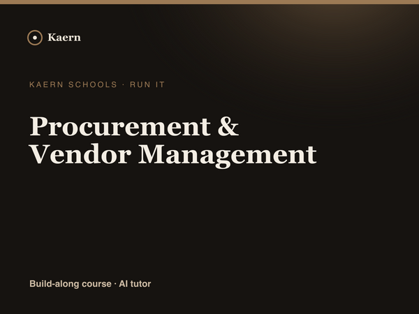 Procurement & Vendor Management