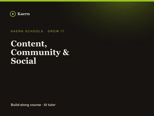 Content, Community & Social