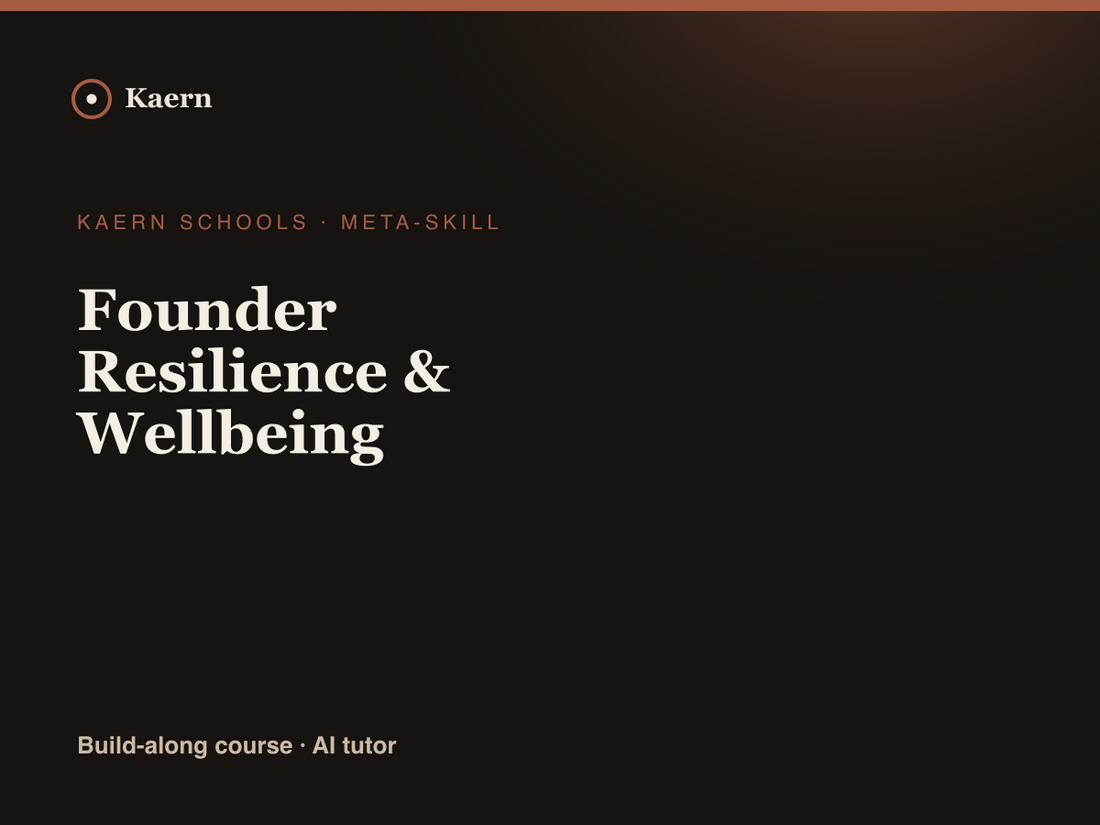 Founder Resilience & Wellbeing