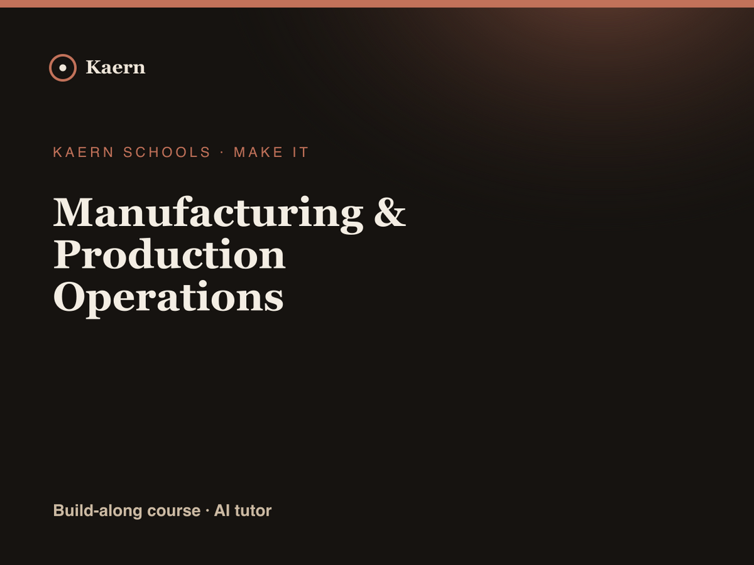 Manufacturing & Production Operations
