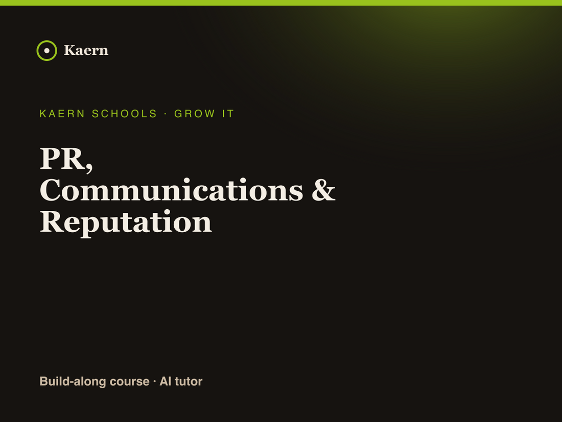 PR, Communications & Reputation