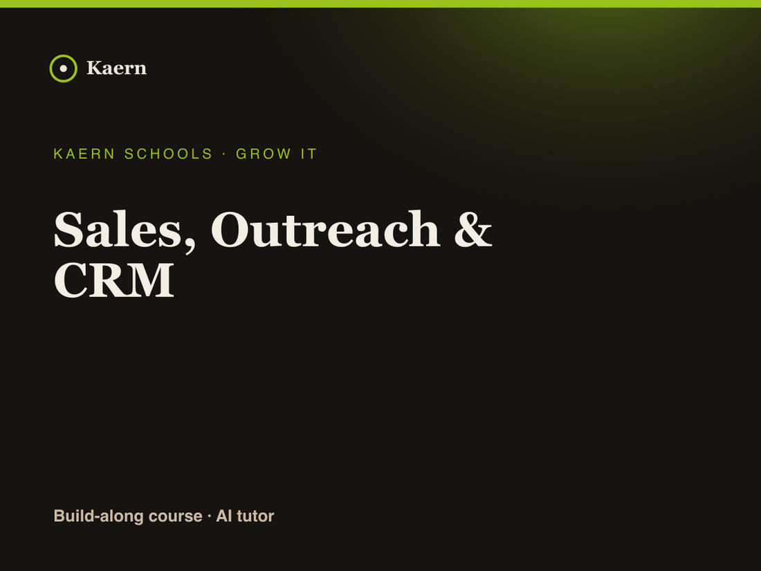 Sales, Outreach & CRM