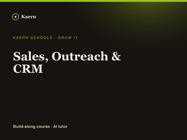 Sales, Outreach & CRM