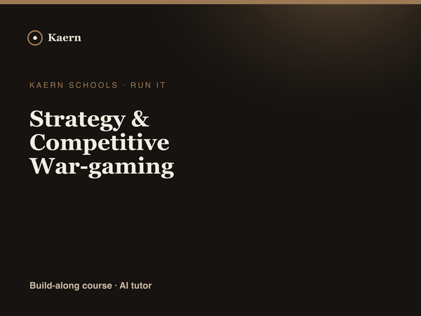 Strategy & Competitive War-gaming